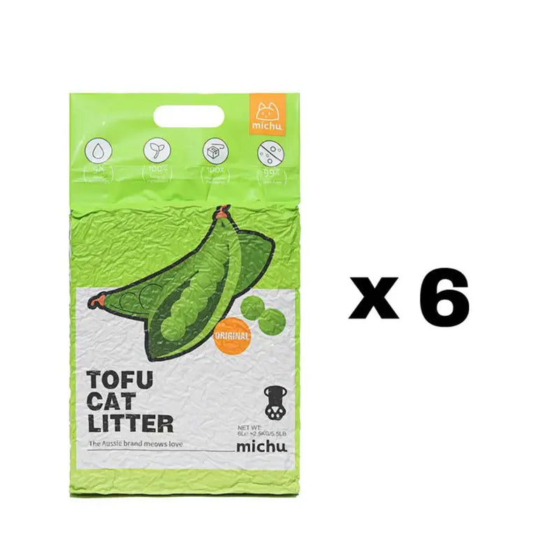 Michu Natural Clumping Tofu Cat Litter 5.5Lb/88Oz Cat Litter