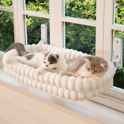 Folding Cat Hammock for Window - Cordless, Machine Washable Bed, Robust Metal Frame, Strong Suction Cups，Cat Window Perch for Cats and Small Dogs #Dealsforyoudays
