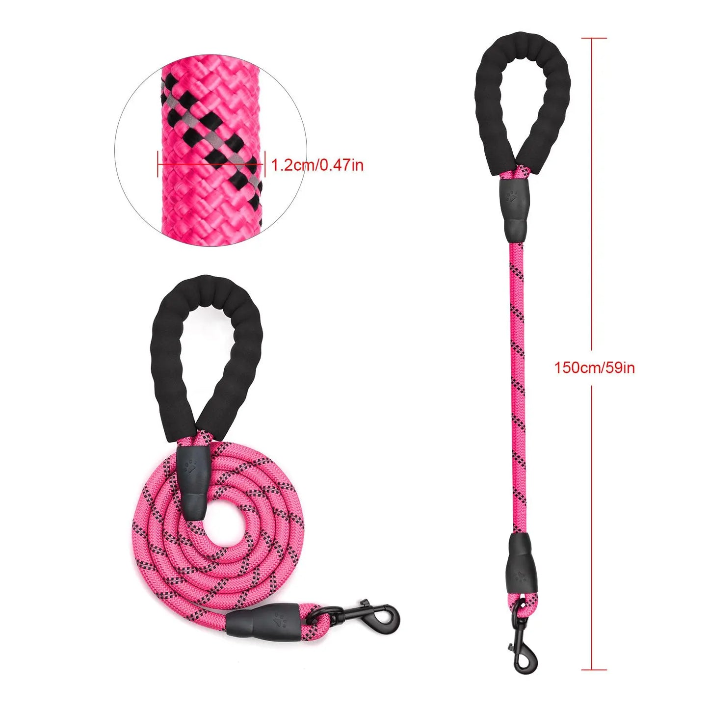 No-Pull Dog Harness and Leash Set (2 Pcs/Set), Reflective Adjustable Harness with Chest Strap and Handle, Escape-Proof Soft-Padded Pet Vest for Small to Large Dogs, Walking Harness