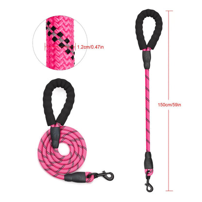 No-Pull Dog Harness and Leash Set (2 Pcs/Set), Reflective Adjustable Harness with Chest Strap and Handle, Escape-Proof Soft-Padded Pet Vest for Small to Large Dogs, Walking Harness