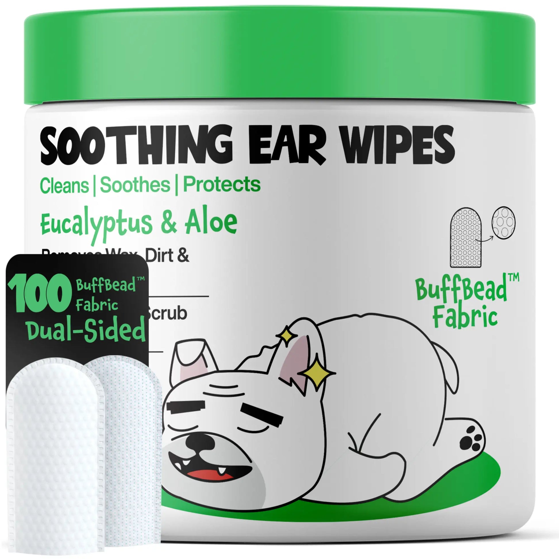 Roofus the Dog Ear Wipes - Eucalyptus Aloe | 100Ct