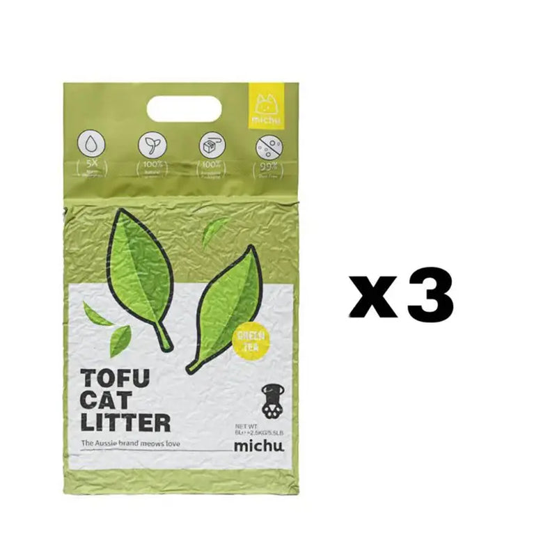 Michu Natural Clumping Tofu Cat Litter 5.5Lb/88Oz Cat Litter