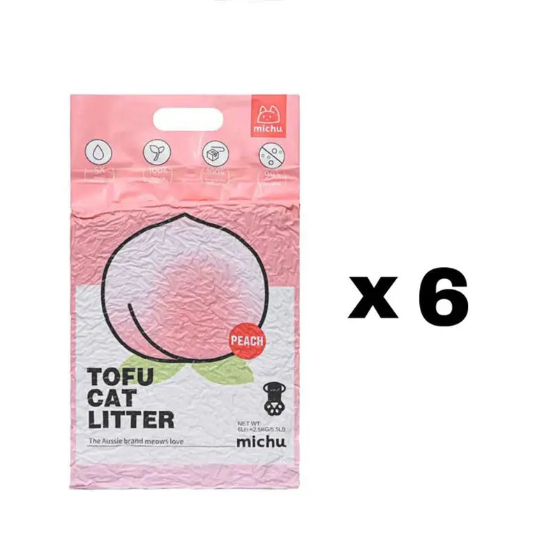Michu Natural Clumping Tofu Cat Litter 5.5Lb/88Oz Cat Litter