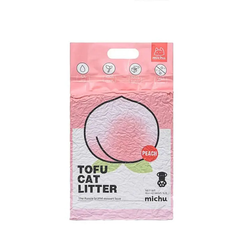 Michu Natural Clumping Tofu Cat Litter 5.5Lb/88Oz Cat Litter