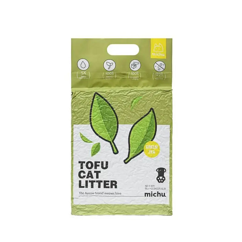 Michu Natural Clumping Tofu Cat Litter 5.5Lb/88Oz Cat Litter
