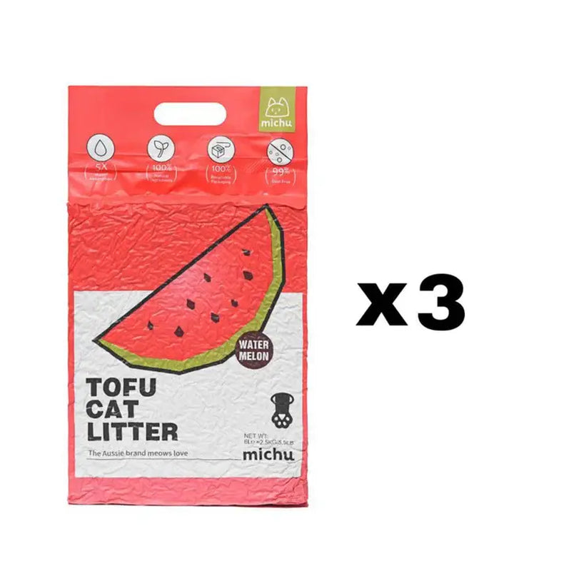 Michu Natural Clumping Tofu Cat Litter 5.5Lb/88Oz Cat Litter