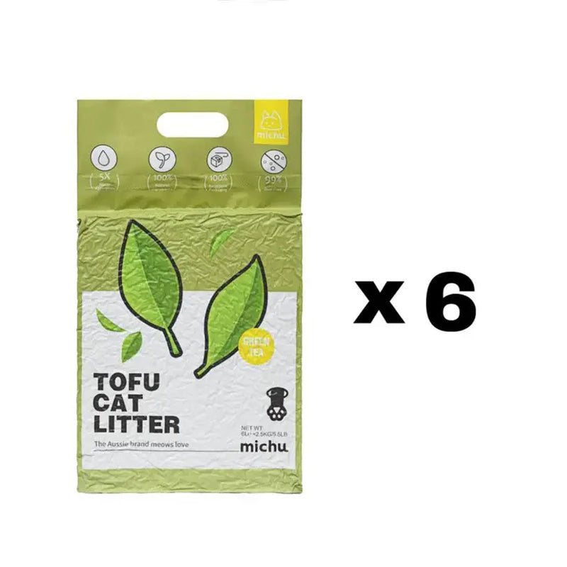 Michu Natural Clumping Tofu Cat Litter 5.5Lb/88Oz Cat Litter