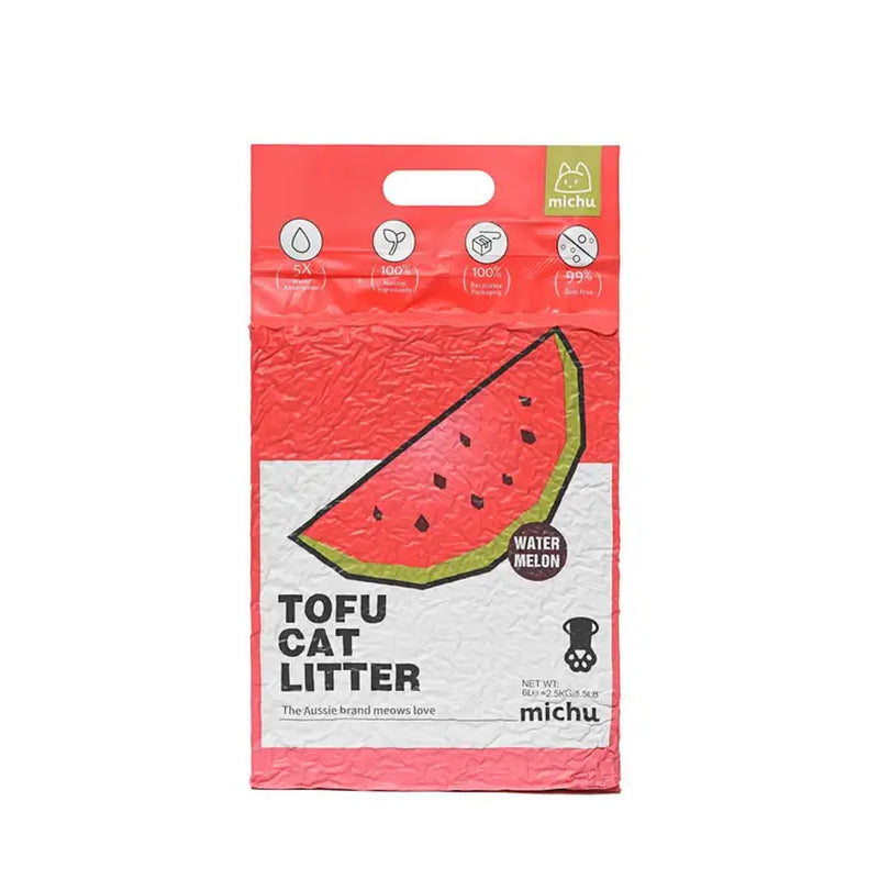 Michu Natural Clumping Tofu Cat Litter 5.5Lb/88Oz Cat Litter